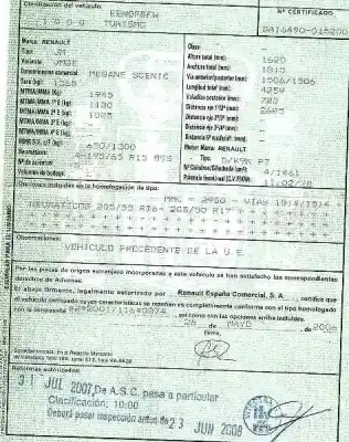 Veículo de Sucata renault scenic ii 1.5 dci diesel do ano 2006 alimentado k9kp732