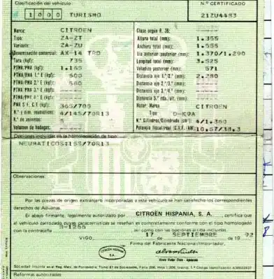 Veículo de Sucata citroen ax 1.4 diesel (k9a) do ano 1992 alimentado k9a