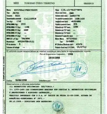 Vehicul casat hyundai galloper 2.5 al anului 1998 alimentat d4bh