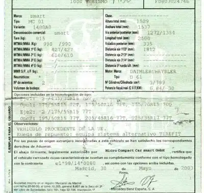 Scrapping Vehicle smart coupe 0.8 cdi cat of the year 2003 powered d61