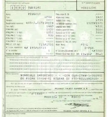 Scrapping Vehicle peugeot 605 2.1 turbodiesel of the year 1991 powered p8a