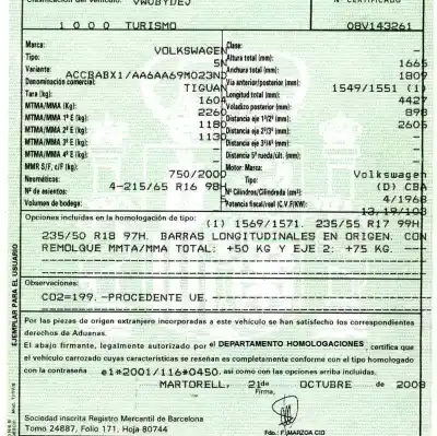 Veicolo di demolizione volkswagen tiguan (5n_) 2.0 tdi dell'anno 2008 alimentato cba