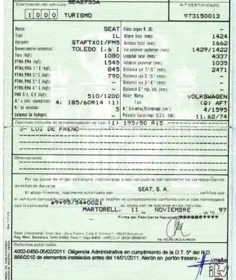 Sloopvoertuig seat toledo (1l) 1.6 van het jaar 1997 aangedreven aft