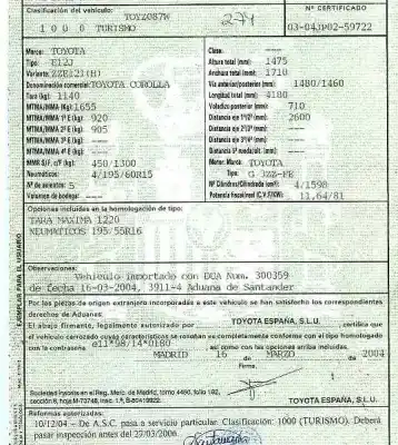 Scrapping Vehicle toyota corolla (e12) 1.6 16v of the year 2004 powered 3zzfe