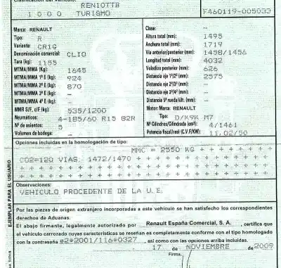Scrapping Vehicle renault clio iii 1.5 dci diesel of the year 2009 powered d/k9k m7