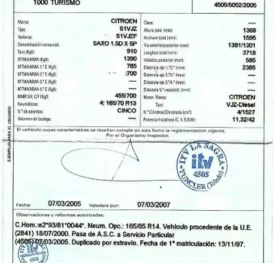 Veículo de Sucata citroen saxo 1.5 diesel do ano 1997 alimentado vjz