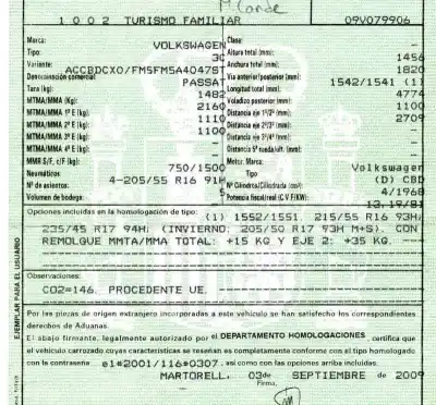 Утилизация автомобиля volkswagen passat variant (3c5) 2.0 tdi года 2009 питание cbd