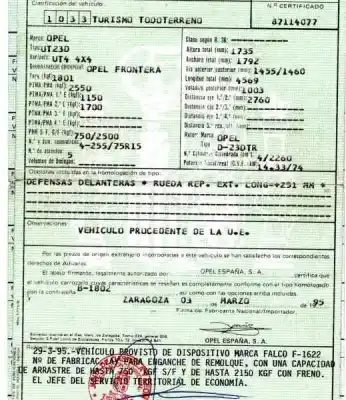 Veículo de Sucata opel frontera a 2.3 turbodiesel do ano 1995 alimentado 23dtr