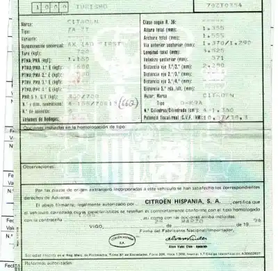 Veículo de Sucata citroen ax 1.4 diesel (k9a) do ano 1994 alimentado k9a