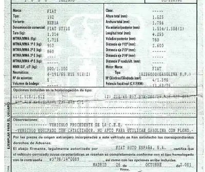 Scrapping Vehicle fiat stilo (192_) 1.6 16v (192_xb1a) of the year 2001 powered 182b6000