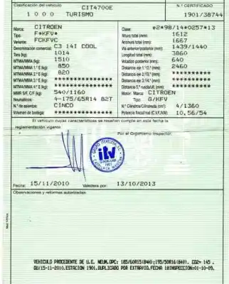 Scrapping Vehicle citroen c3 1.4 of the year 2009 powered kfv