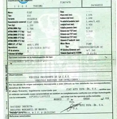 Утилизация автомобиля fiat idea (135) (2004->) 1.3 jtd года 2004 питание 188a9000