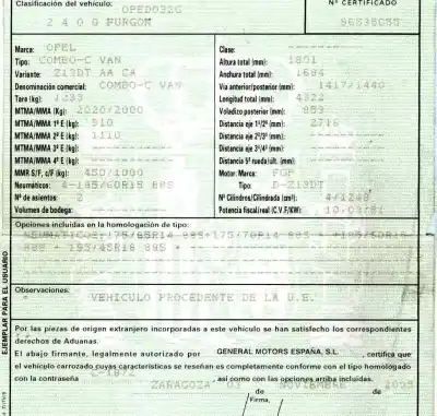 Veículo de Sucata opel combo tour 1.3 cdti 16v do ano 2005 alimentado z13dt