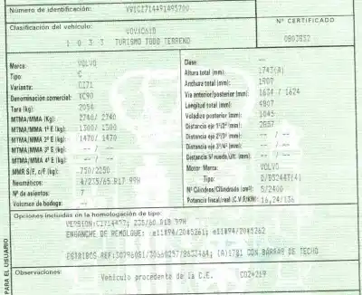 Scrapping Vehicle volvo xc90 2.4 diesel cat of the year 2008 powered d5244t4