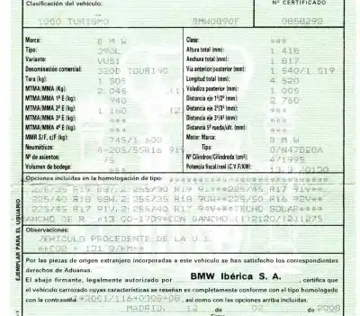 Veículo de Sucata bmw serie 3 touring (e91) 320d do ano 2008 alimentado n47d20a
