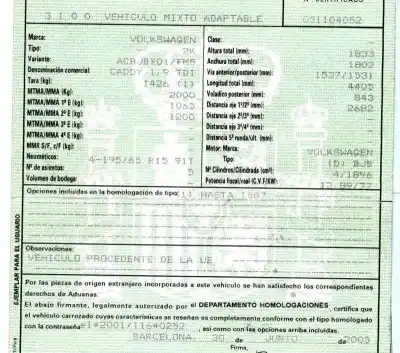 Здавання транспортного засобу volkswagen caddy ka/kb (2k) 1.9 tdi року 2005 потужний bjb