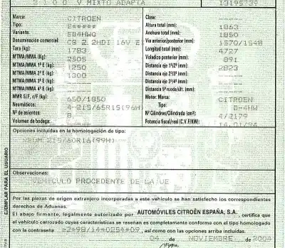 Здавання транспортного засобу citroen c8 2.2 hdi 16v premier ii року 2004 потужний d-4hw