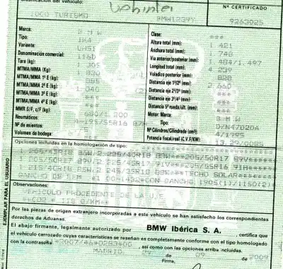 Veículo de Sucata bmw serie 1 berlina (e81/e87) 2.0 16v diesel cat do ano 2009 alimentado n47d20a