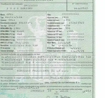 Здавання транспортного засобу opel vectra b berlina 2.0 dti року 2003 потужний y20dth