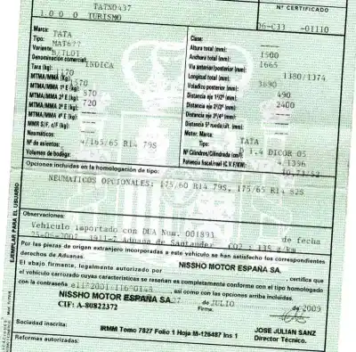 Sloopvoertuig tata indica 1.4 d van het jaar 2009 aangedreven d 1.4 dicor 05