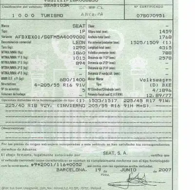 Scrapping Vehicle seat leon (1p1) 1.9 tdi of the year 2007 powered bxe
