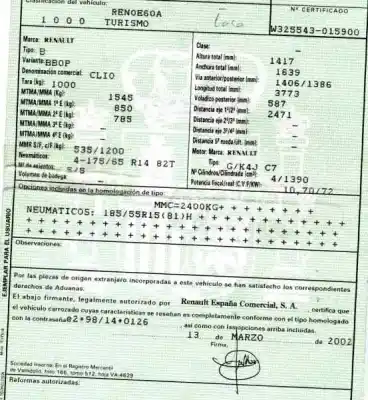 Scrapping Vehicle renault clio ii fase ii (b/cb0) 1.4 16v of the year 2002 powered k4jc710