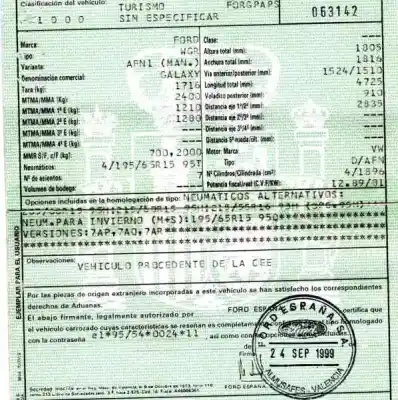 Veicolo di demolizione ford galaxy (vx) 1.9 tdi cat dell'anno 1999 alimentato afn