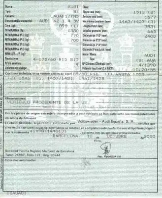 Утилизация автомобиля audi a2 (8z) 1.4 года 2001 питание aua