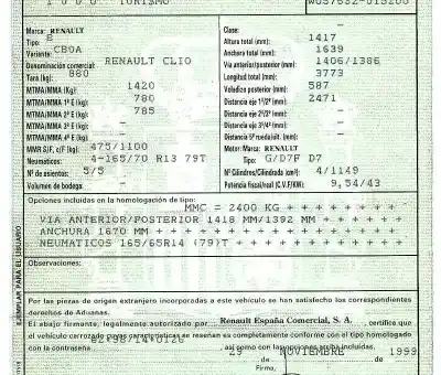 Veicolo di demolizione renault clio ii fase i (b/cbo) 1.2 dell'anno 1999 alimentato d7f d7