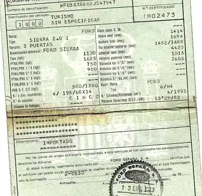 Veículo de Sucata ford sierra berlina 2.0 is do ano 1993 alimentado n4