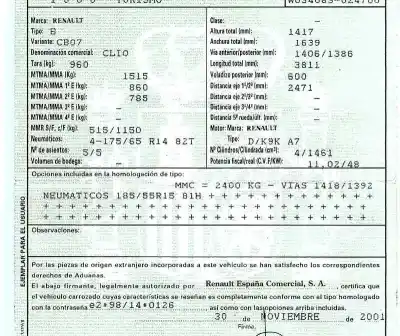 Утилизация автомобиля renault clio ii fase ii (b/cb0) 1.5 dci diesel года 2001 питание k9k a7