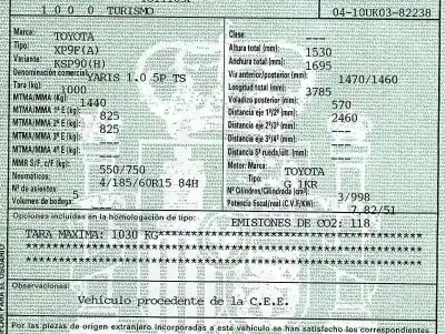Утилизация автомобиля toyota yaris (_p9_) 1.0 vvt-i (ksp90_) года 2010 питание 1kr