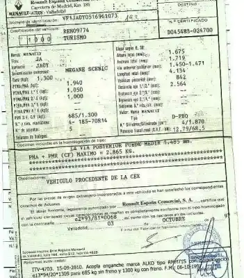 Здавання транспортного засобу renault megane i scenic (ja0) 1.9 turbodiesel cat (f8q-784) року 1997 потужний f8q3784