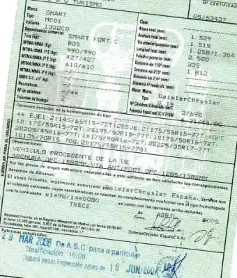 Veículo de Sucata smart coupe turbo cat do ano 2005 alimentado g 15