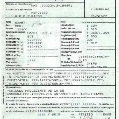 Veicolo di demolizione smart coupe turbo cat dell'anno 2005 alimentato g 15