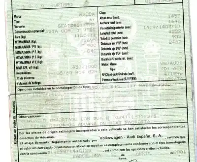 Утилизация автомобиля skoda fabia familiar (6y5) * года 2001 питание atd