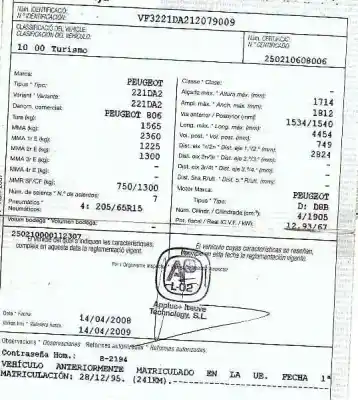 Veículo de Sucata peugeot 806 1.9 turbodiesel cat do ano 1995 alimentado d8b