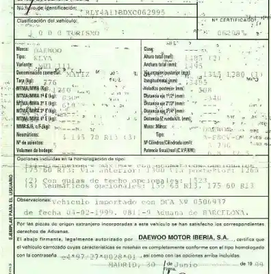 Scrapping Vehicle daewoo matiz 0.8 cat of the year 1999 powered a-f8cv-g