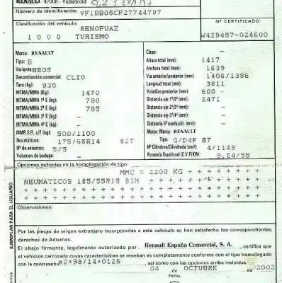 Утилизация автомобиля renault clio ii fase ii (b/cb0) authentique года 2002 питание d4f b7