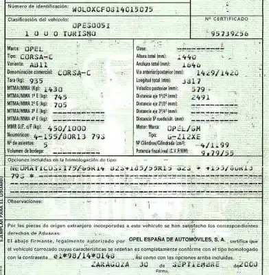 Здавання транспортного засобу opel corsa c 1.2 16v cat (z 12 xe / lw4) року 2000 потужний z12xe