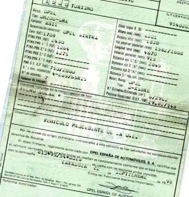 Scrapping Vehicle opel sintra 3.0 v6 cat of the year 1998 powered x30xe