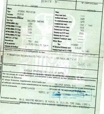 Scrapping Vehicle hyundai galloper 2.0 g /g4cp 5pranchera of the year 2000 powered g4cp