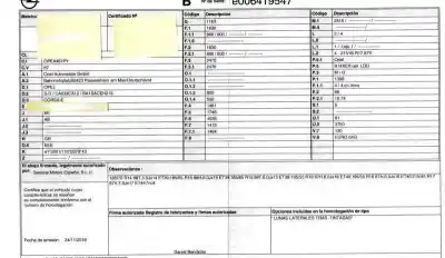 Sloopvoertuig opel corsa e (x15) 1.4 (08 68) van het jaar 2019 aangedreven b14xer opt. ldd