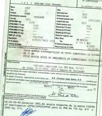 Scrapping Vehicle jeep cherokee (xj) 2.5 turbodiesel of the year 1998 powered d 7?? ó m52