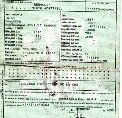 Утилизация автомобиля renault kangoo (f/kc0) 1.4 года 2001 питание g/ k7j a7 Утилизация автомобиля renault kangoo (f/kc0) 1.4 года 2001 питание g/ k7j a7