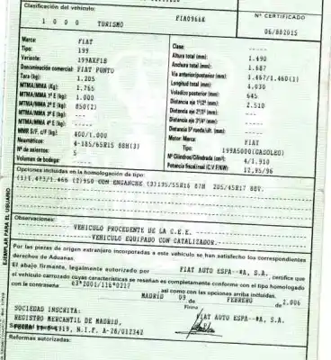 Sloopvoertuig fiat grande punto (199_) 1.9 d multijet van het jaar 2006 aangedreven 199a5000