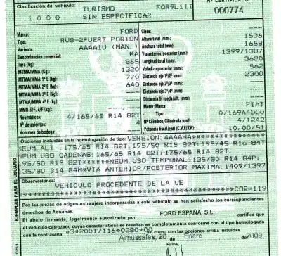 Sloopvoertuig ford ka (ru8) 1.2 van het jaar 2009 aangedreven 169a4000