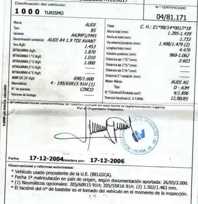 Утилизация автомобиля audi a4 avant (b5) 1.9 tdi quattro года 2005 питание ajm