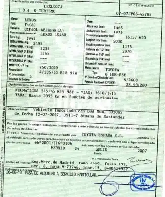 Утилизация автомобиля lexus ls (usf4/uvf4) 460 года 2007 питание 1urfse