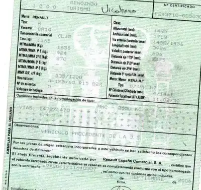 Veículo de Sucata renault clio iii 1.5 dci diesel do ano 2006 alimentado d/k9k m7